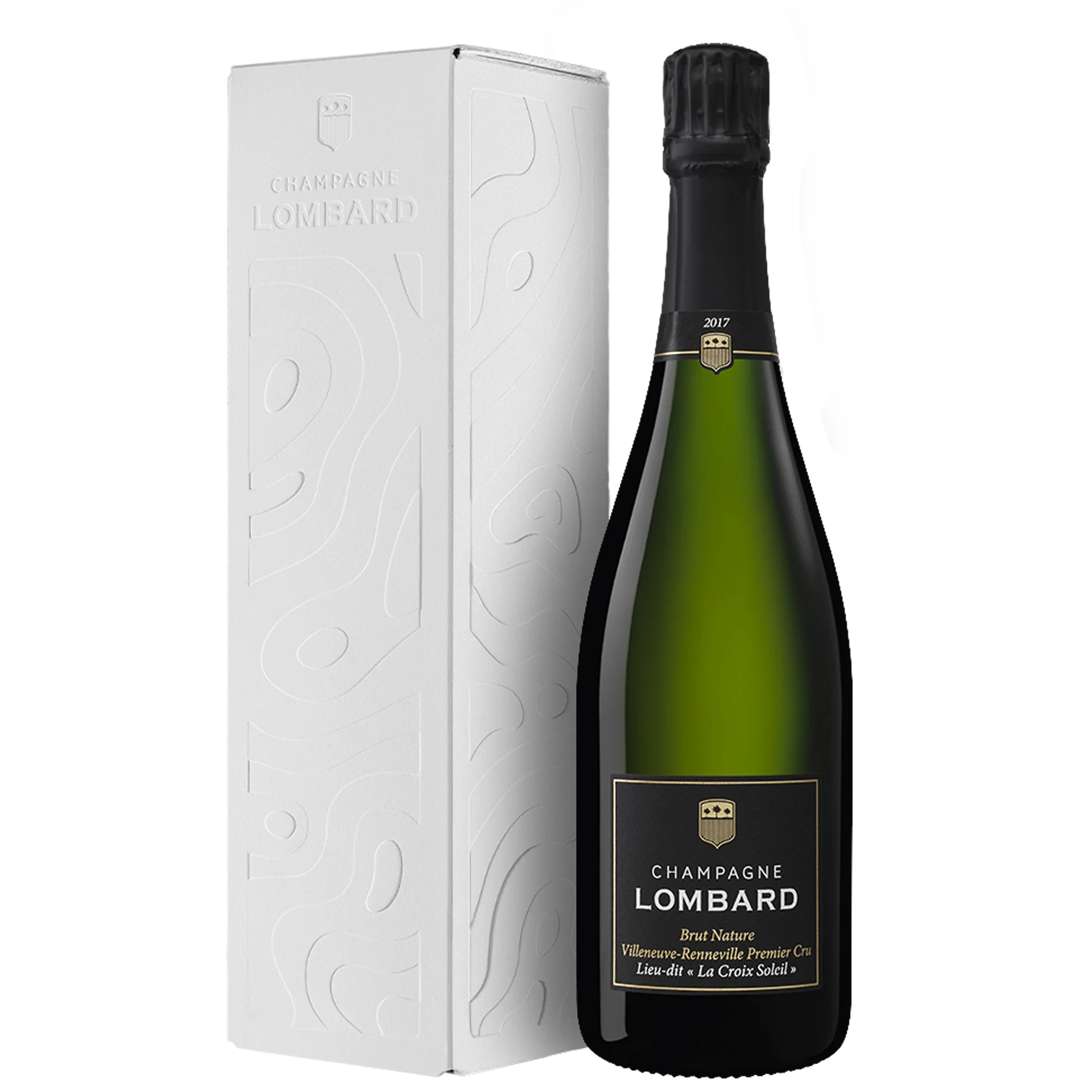 Champagne Blanc de Blancs Brut Nature Villeneuve-Renneville 1er Cru Lieu Dit “La Croix Soleil” 2017 - Lombard (astuccio)