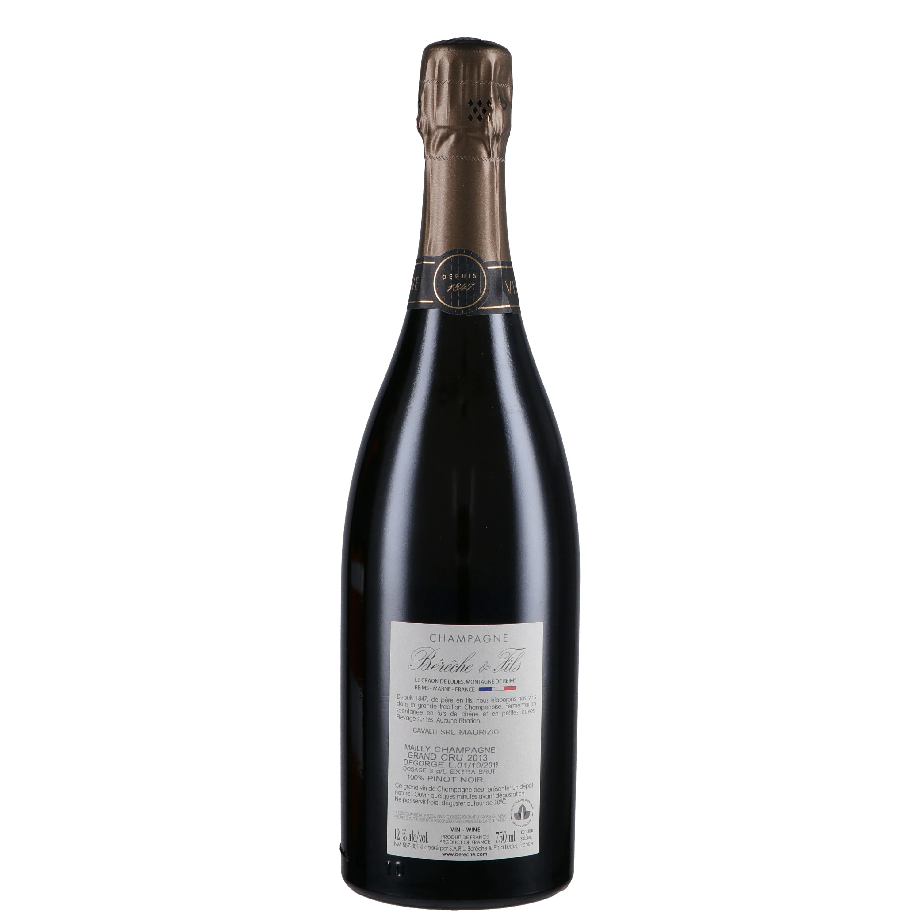 Champagne Extra Brut Grand Cru Mailly-Champagne AOC 2020 - BĂ©rĂȘche et Fils - Image 2