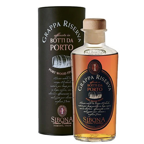 Grappa Riserva Affinata in Botti di Porto - Sibona (0.5l - astuccio a tubo)