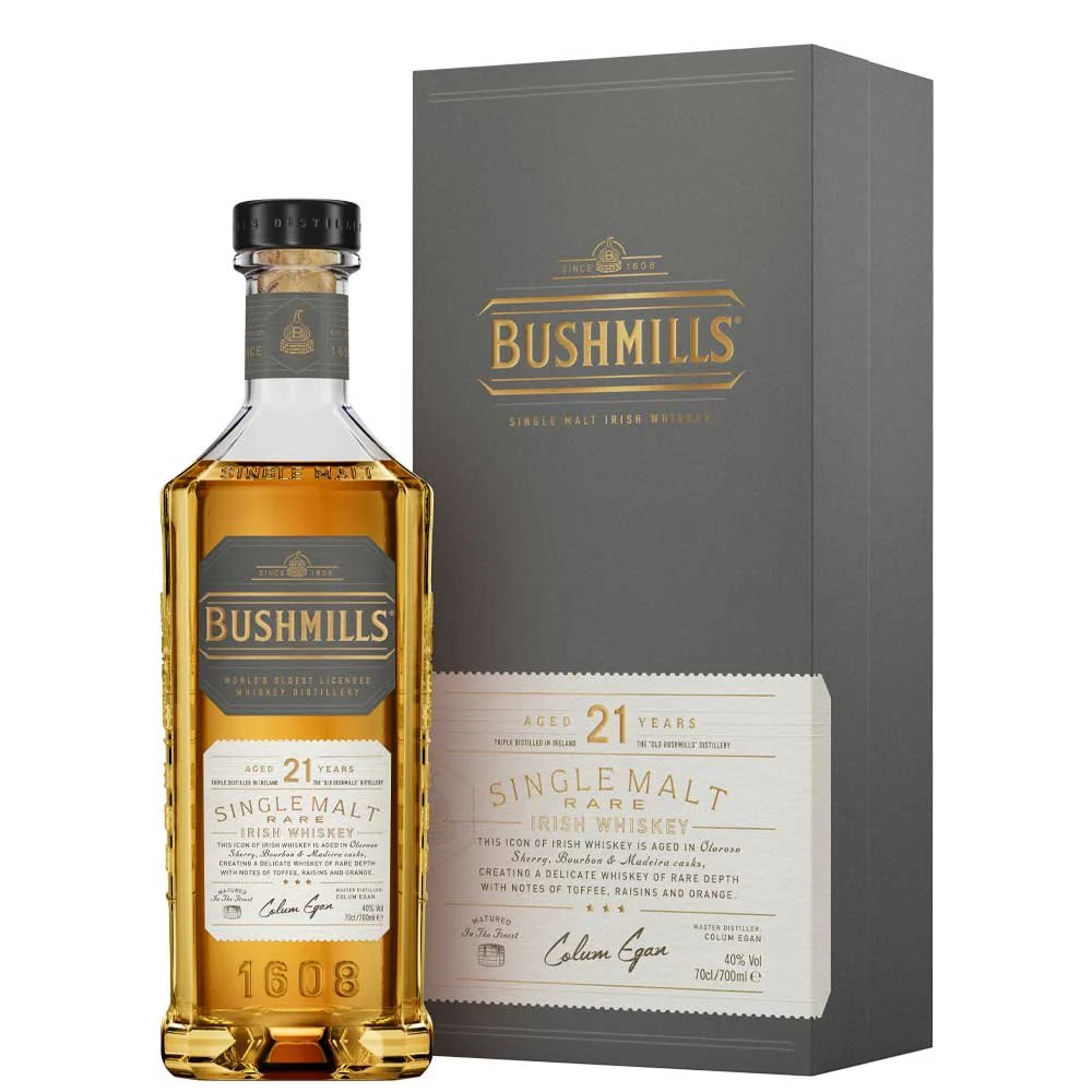 Irish Whiskey Single Malt 21 years old - Bushmills (0.7l astuccio)