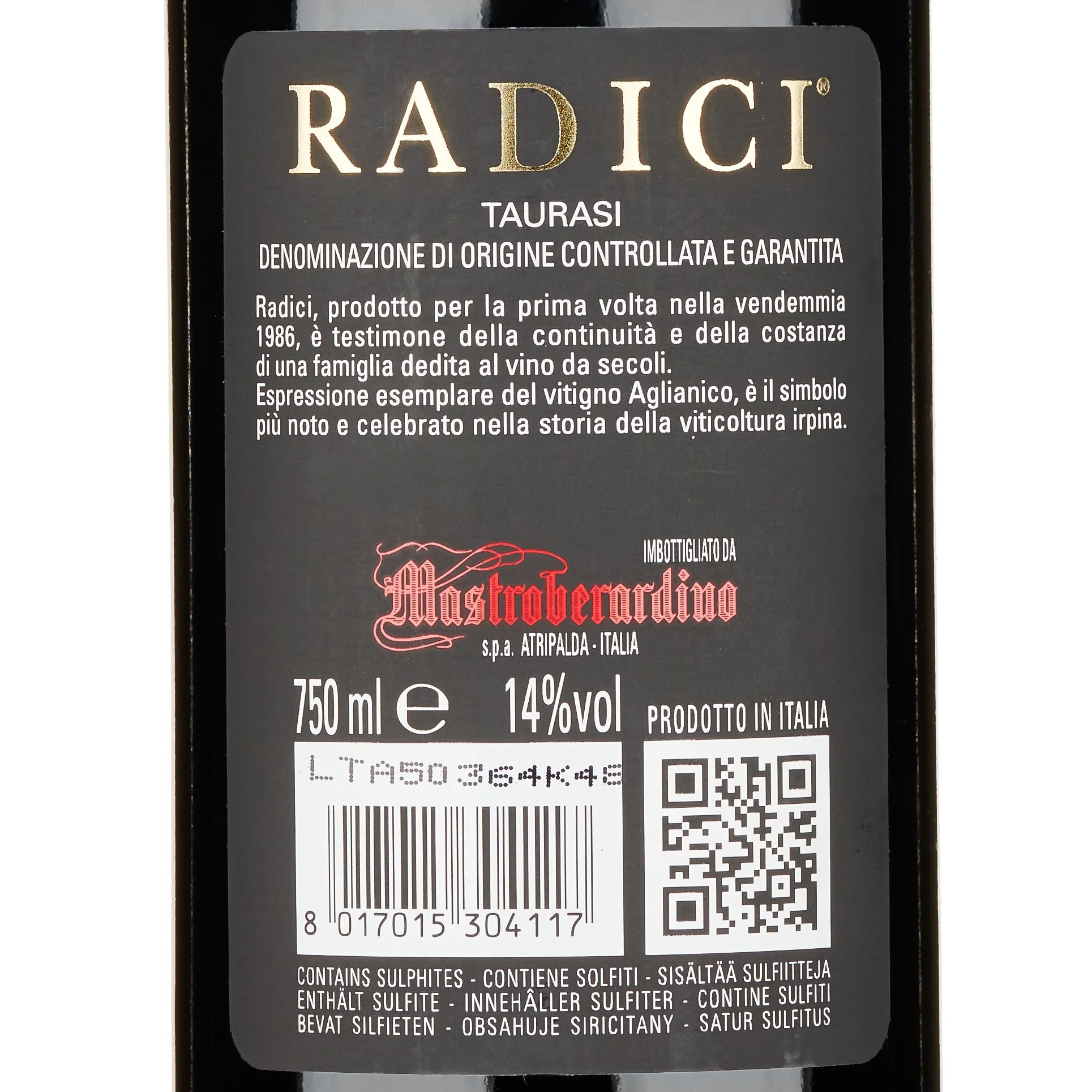 Taurasi DOCG "Radici" 2017 - Mastroberardino - Image 4