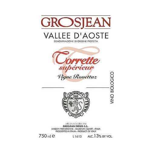 VallĂ©e dâAoste Torrette Superiore DOC "Vigne Rovettaz" 2023 - Grosjean - Image 2